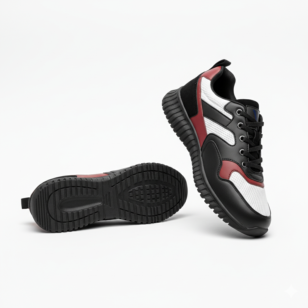 VENOM DAVIE BLACK RED  - Sepatu Sneakers Size 49 Sneakers Pria Wanita
