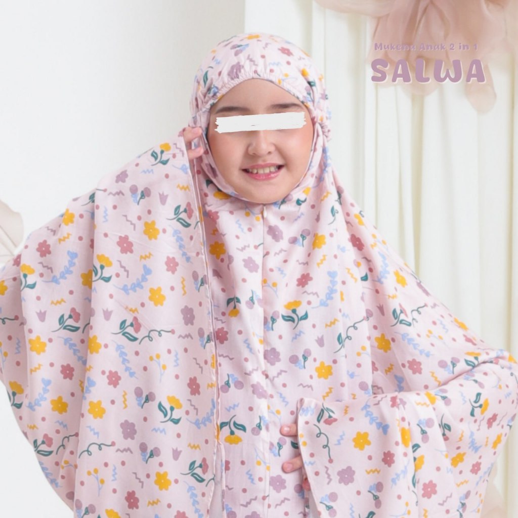 Mukena Anak Rayon Salwa Adem Umur 5 Sampai 15 Tahun