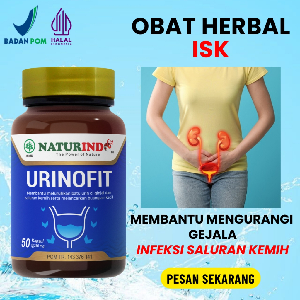 Obat Herbal Infeksi Saluran Kemih (ISK) Urinofit Naturindo | Bantu Melancarkan Buang Air Kecil