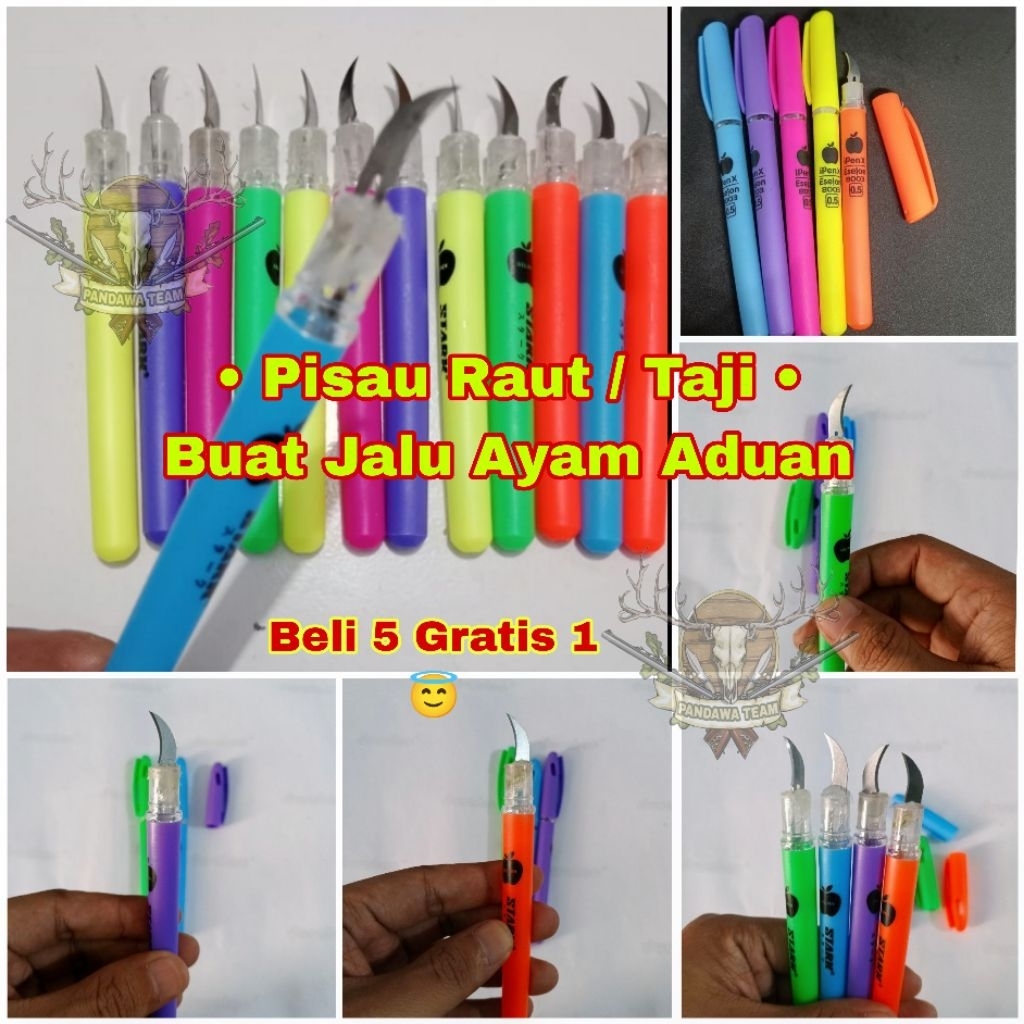 PISAU RAUT TAJI JALU AYAM MODEL PENSIL
