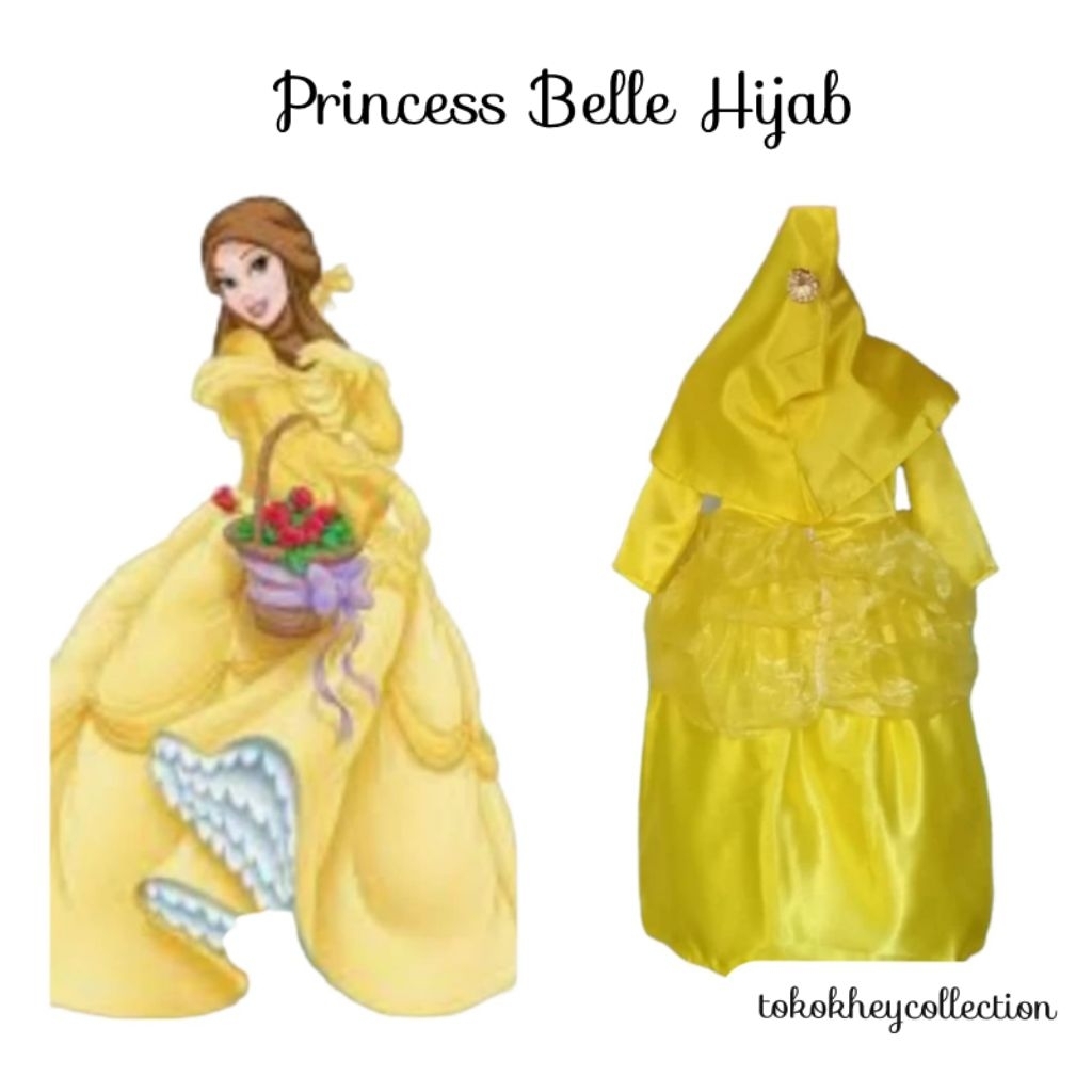 Princess Belle Gamis Baju Kostum Disney Size Anak Dan Dewasa