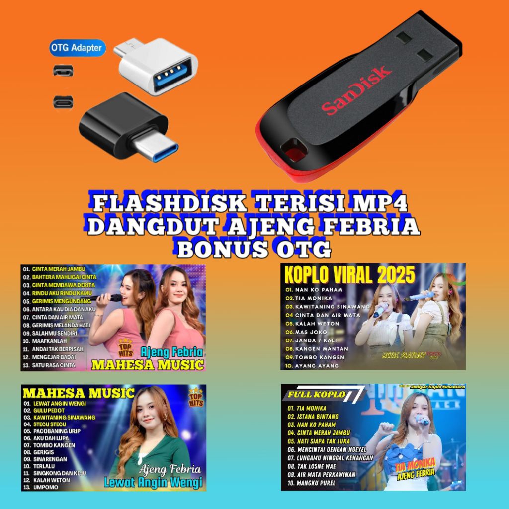 USB FLASHDISK TEIRISI MP4 DANGDUT AJENG FEBRIA FULL - USB FLASHDISK MOBIL MP4 DANGDUT KOPLO TERBARU 