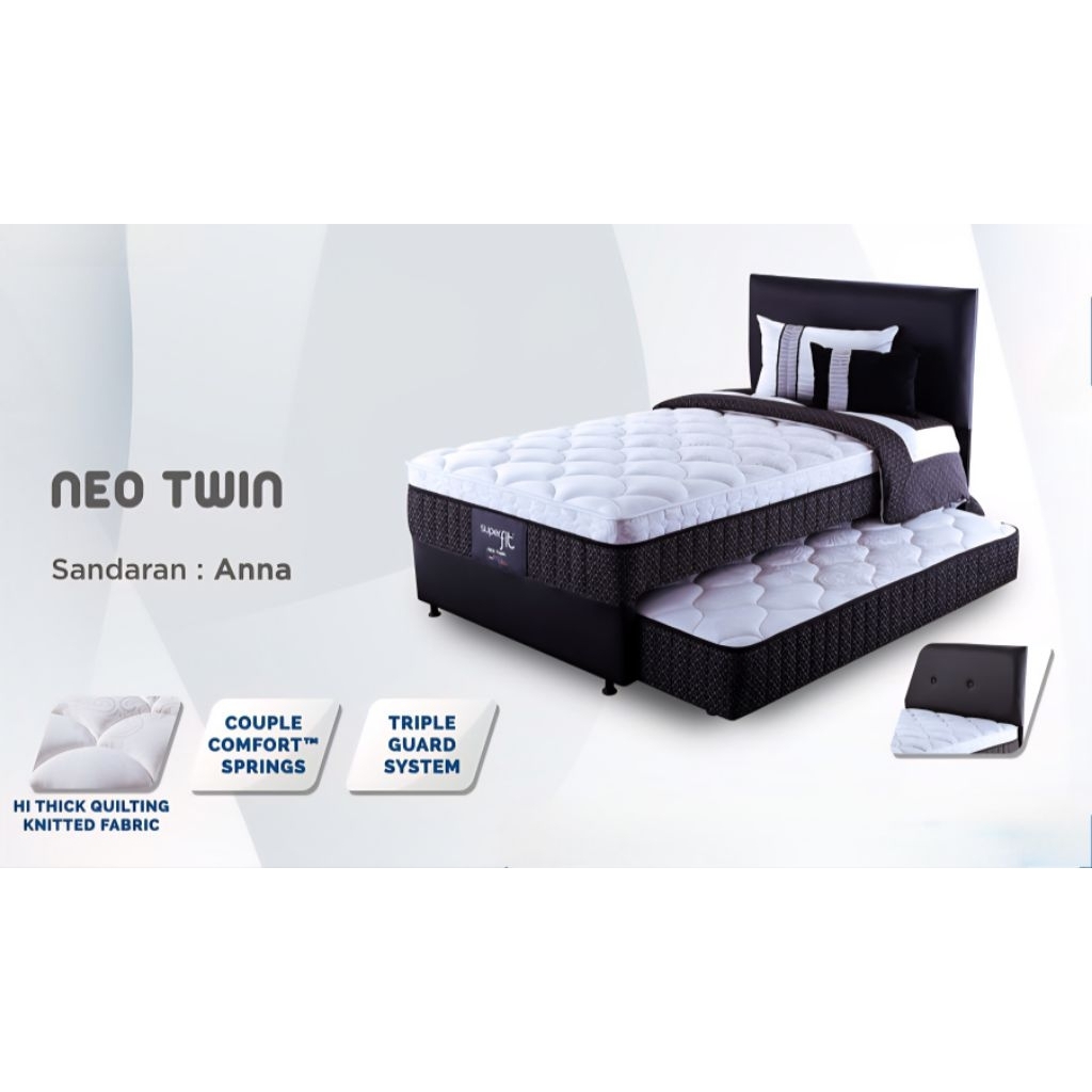 TWIN SORONG / RANJANG SORONG / KASUR TWIN / KASUR SORONG NEO TWIN SUPERFIT BY COMFORTA