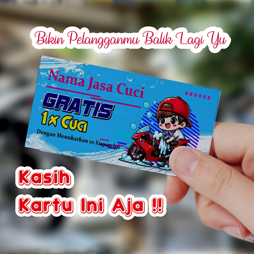 Kupon Jualan/ Kupon Dagang/ Voucher Cuci Motor CM001