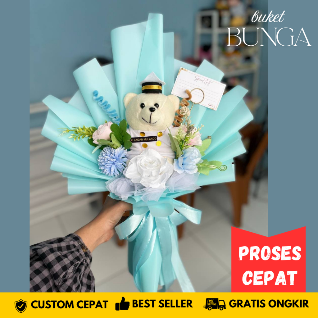 Buket Bunga Pelaut Pelayaran Artificial Palsu Bucket Ultah Anniversary Hadiah Pacar Kado Wisuda Grad