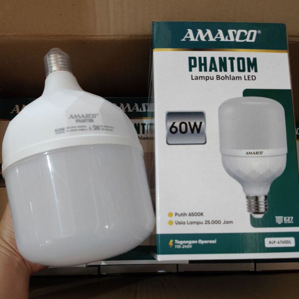 Lampu LED 60 watt kapsul jumbo phantom lampu led tabung besar cahaya terang lampu 60 watt tabung jum