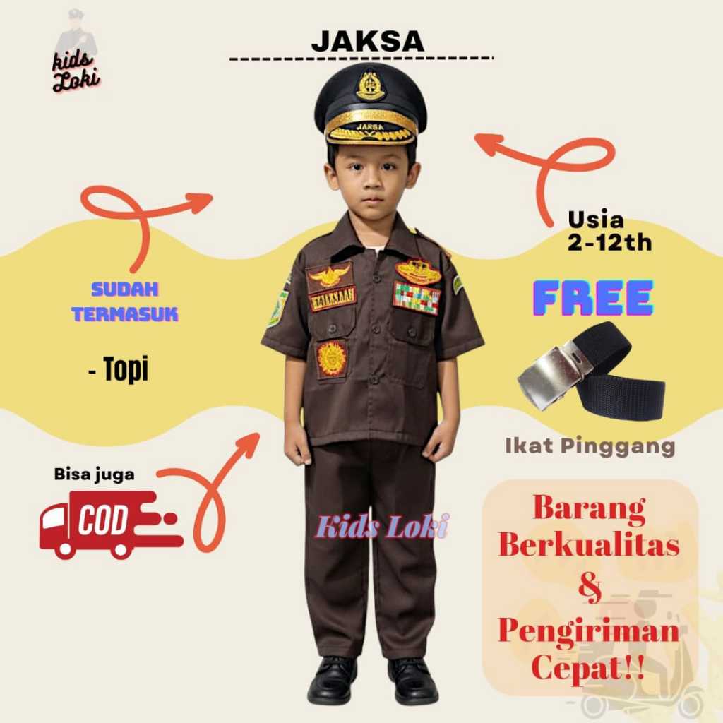 baju jaksa anak seragam profesi jaksa anak pakaian pegawai kejaksaan anak baju asn anan pakaian prof