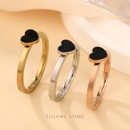 Cincin Titanium Love Keramik Perhiasan Wanita Fashion Cantik Simple Terbaru