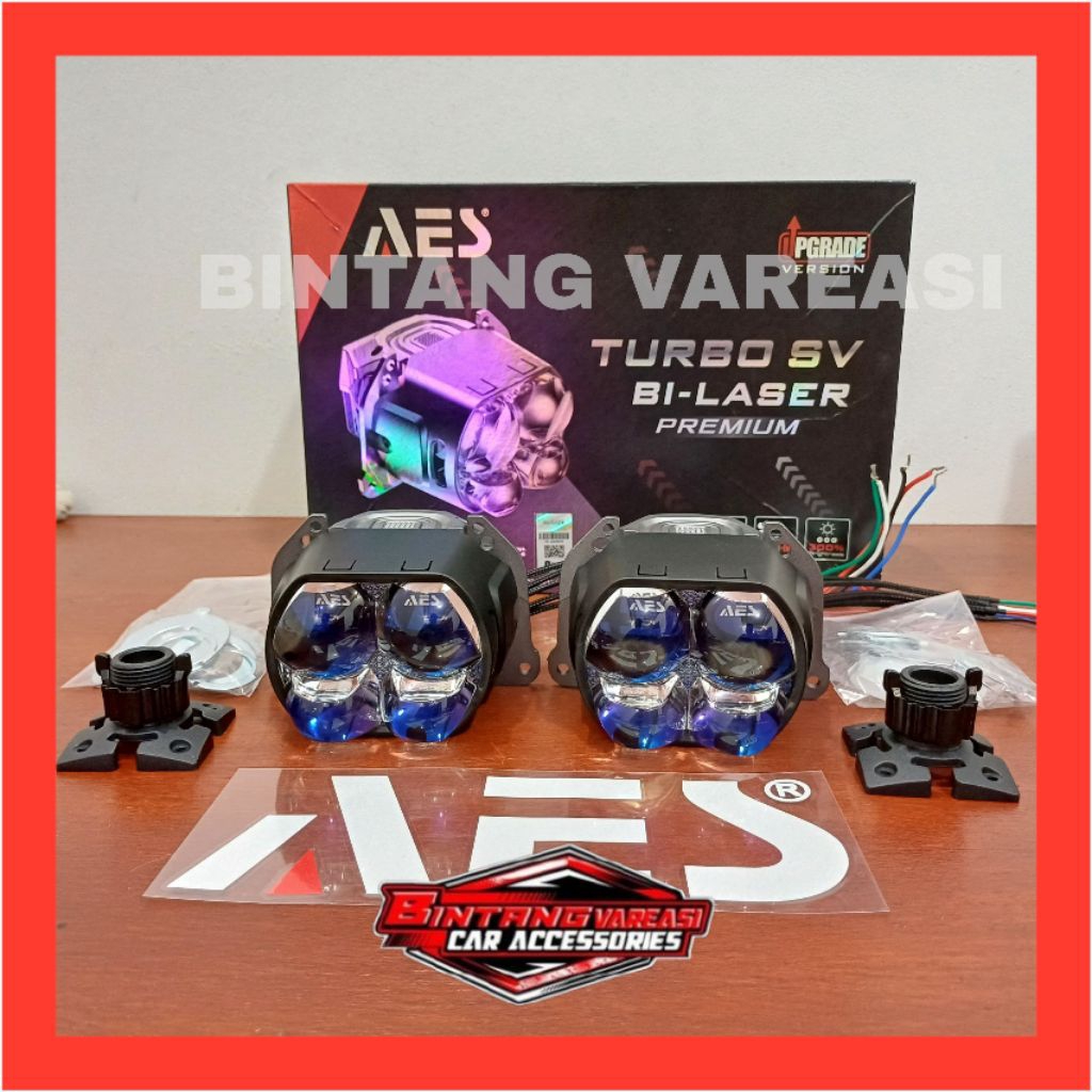 Bilaser AES Turbo SV 3 Inch Biled Square lampu led projector biled headlamp aes turbo sv square