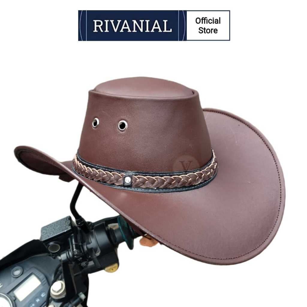 Enure Topi Kulit Asli Topi America/topi koboy/koboy asli kulit sapi asli garut