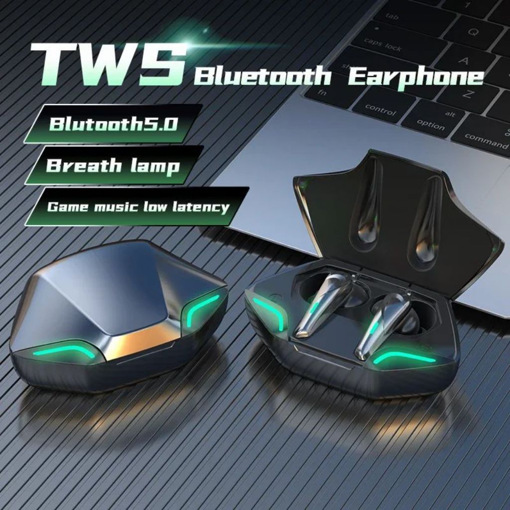 G11 Gaming Wireless Earphone Bluetooth / Earbuds TWS with Microphone - Hitam