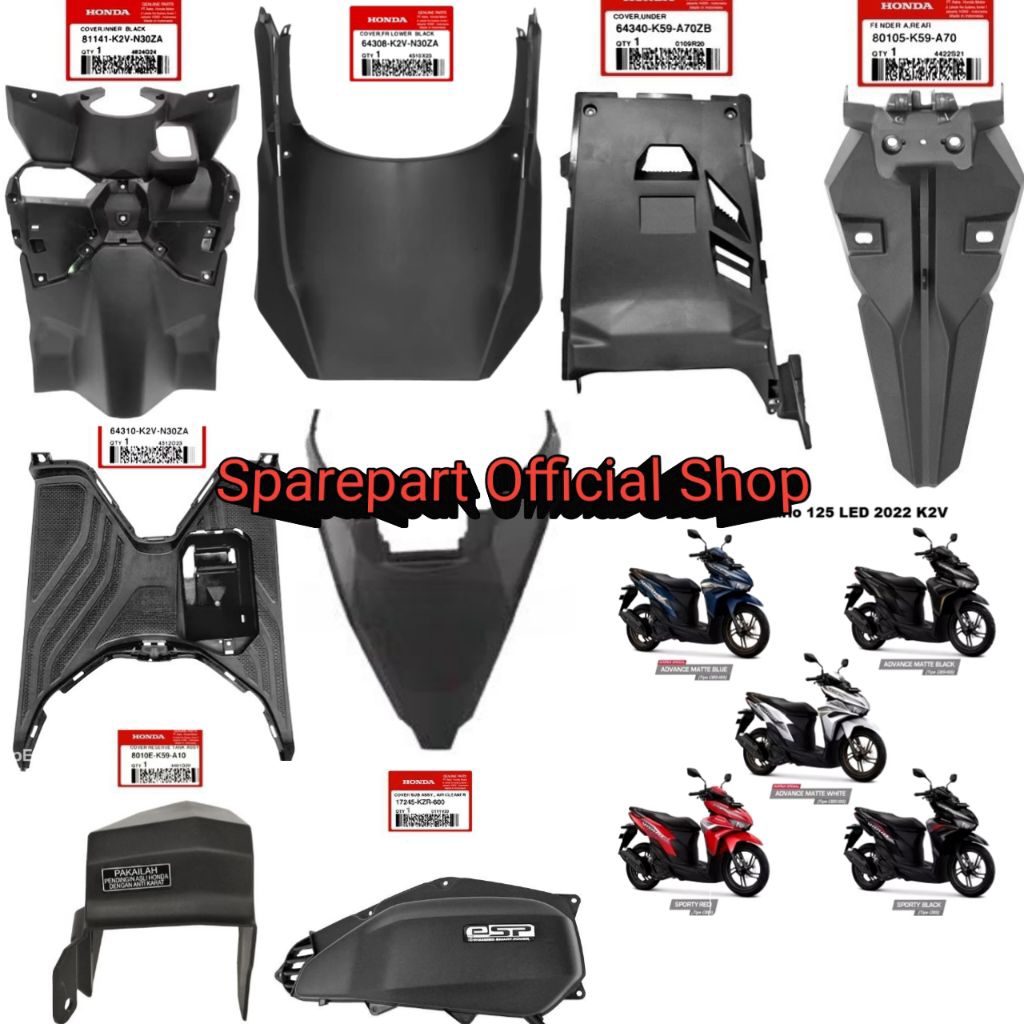 Paket Body Kasar Vario 125 New K2V 2024 Gen 2 Original