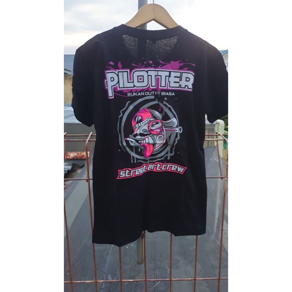 Kaos tshirt pilotter gank bermotif dewasa distro