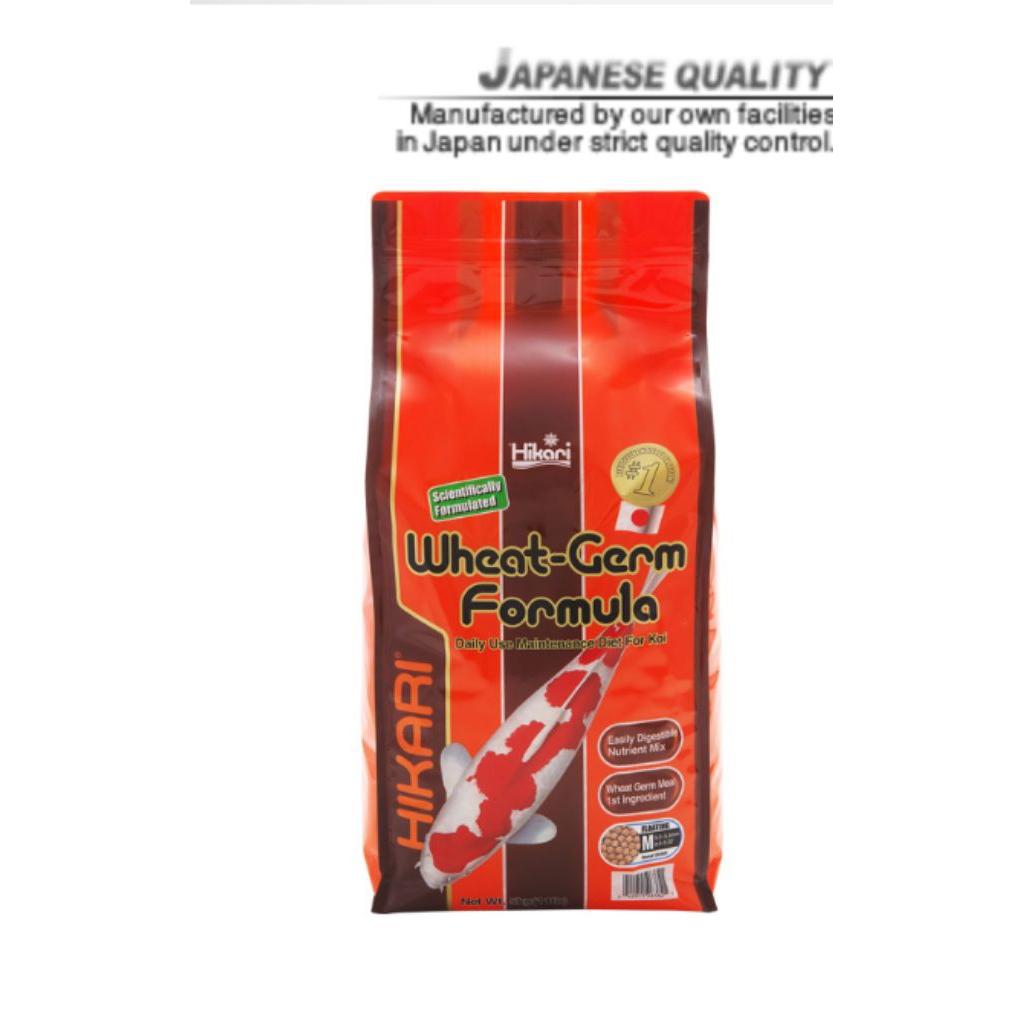 Hikari Wheat Germ 5kg 5 kg M L pelet pakan makanan ikan koi bagus murah