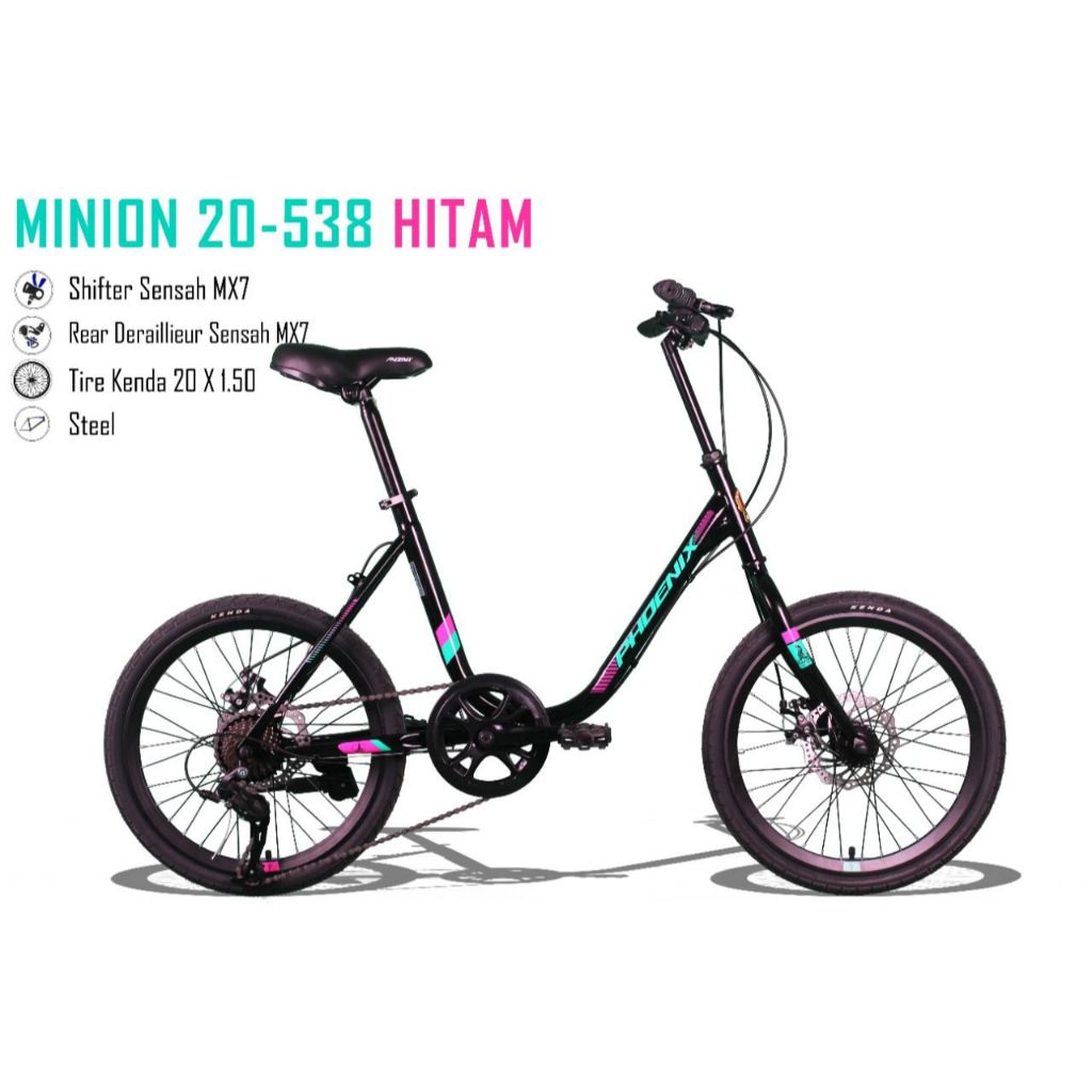 PHOENIX Sepeda MINION 20" 538 I 7 Speed I untuk Pria - Wanita usia Remaja sampai Dewasa