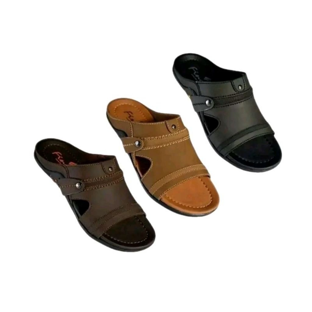 SANDAL PRIA FINOTTI BPZ 16 sendal slide pria kulit