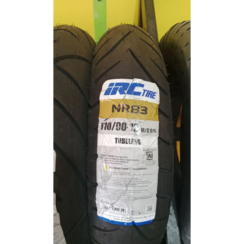 Ban IRC Ring 12 . Ukuran 100/90-12 , 110/90-12 IRC Tubeless Ring 12