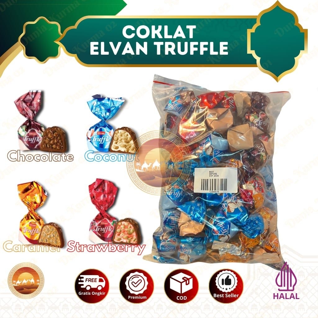 Coklat Elvan Truffle 1 kg Elvan Truffle Assorment 400 gram Halal