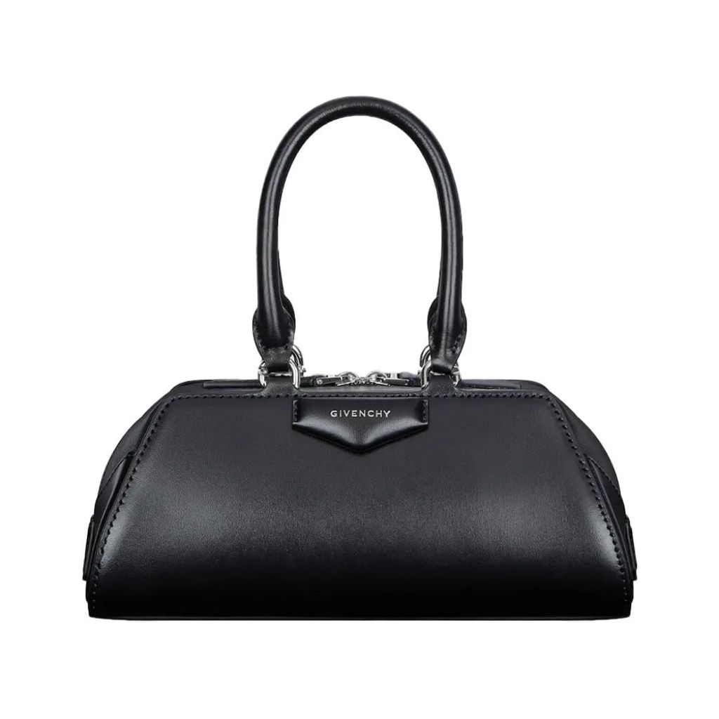 Givenchy Mini Antigona East-West Bag in Box Leather Black Shw