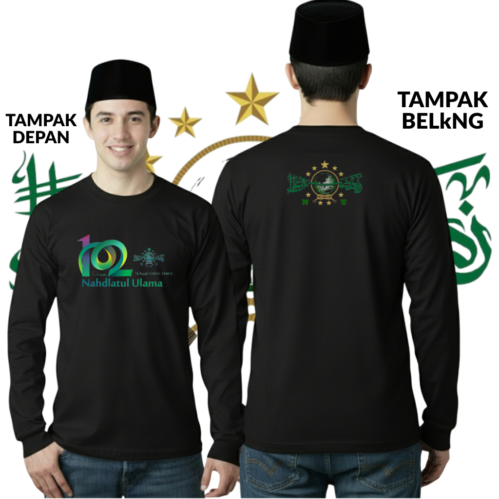 Kaos Harlah Nu Dewasa Lengan Panjang Baju Nahdlatul Ulam Baju Distro Kaos Premium Cotton Cmbed 30s