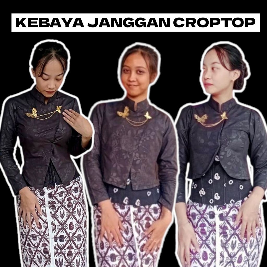 KEBAYA JANGGAN CROP/ kebaya janggan/ kebaya hitam/ kebaya crop/ kebaya janggan crop/ kebaya klasik/ 