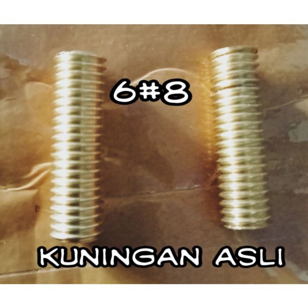 sok drat 6#8 kuningan asli..dalam drat 10 luar drat 12