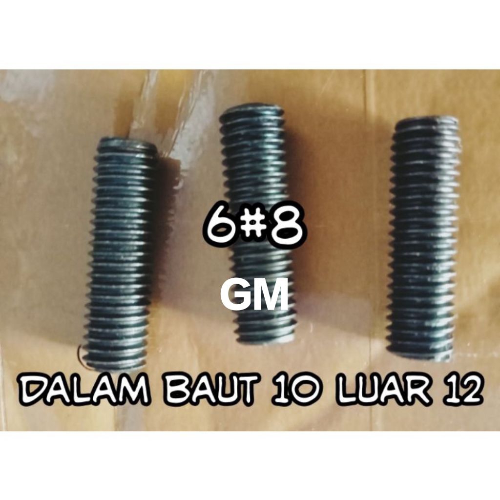 sok drat m 6#8.. baut dalam 10 luar 12