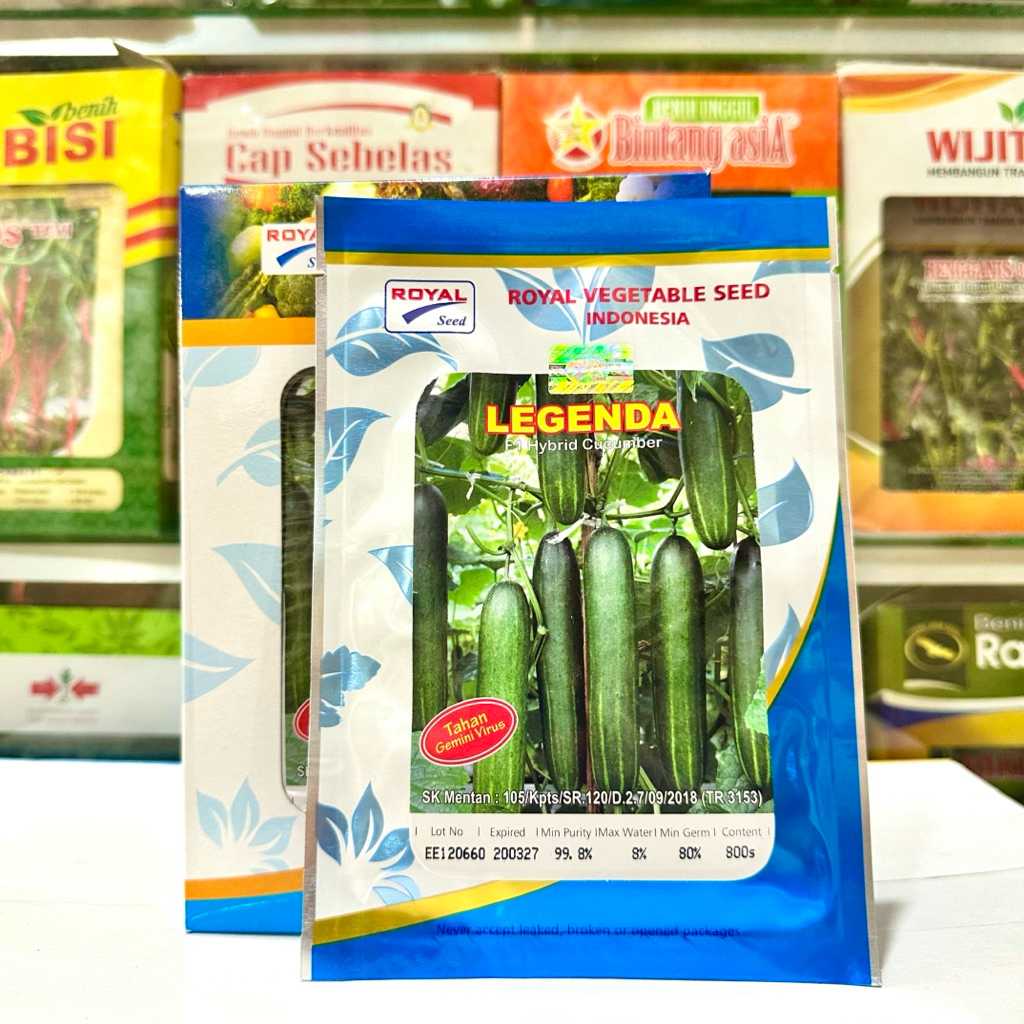 TIMUN LEGENDA F1 20 Gram - Timun Hijau Tahan Virus Original Pabrik - Benih Timun Legenda