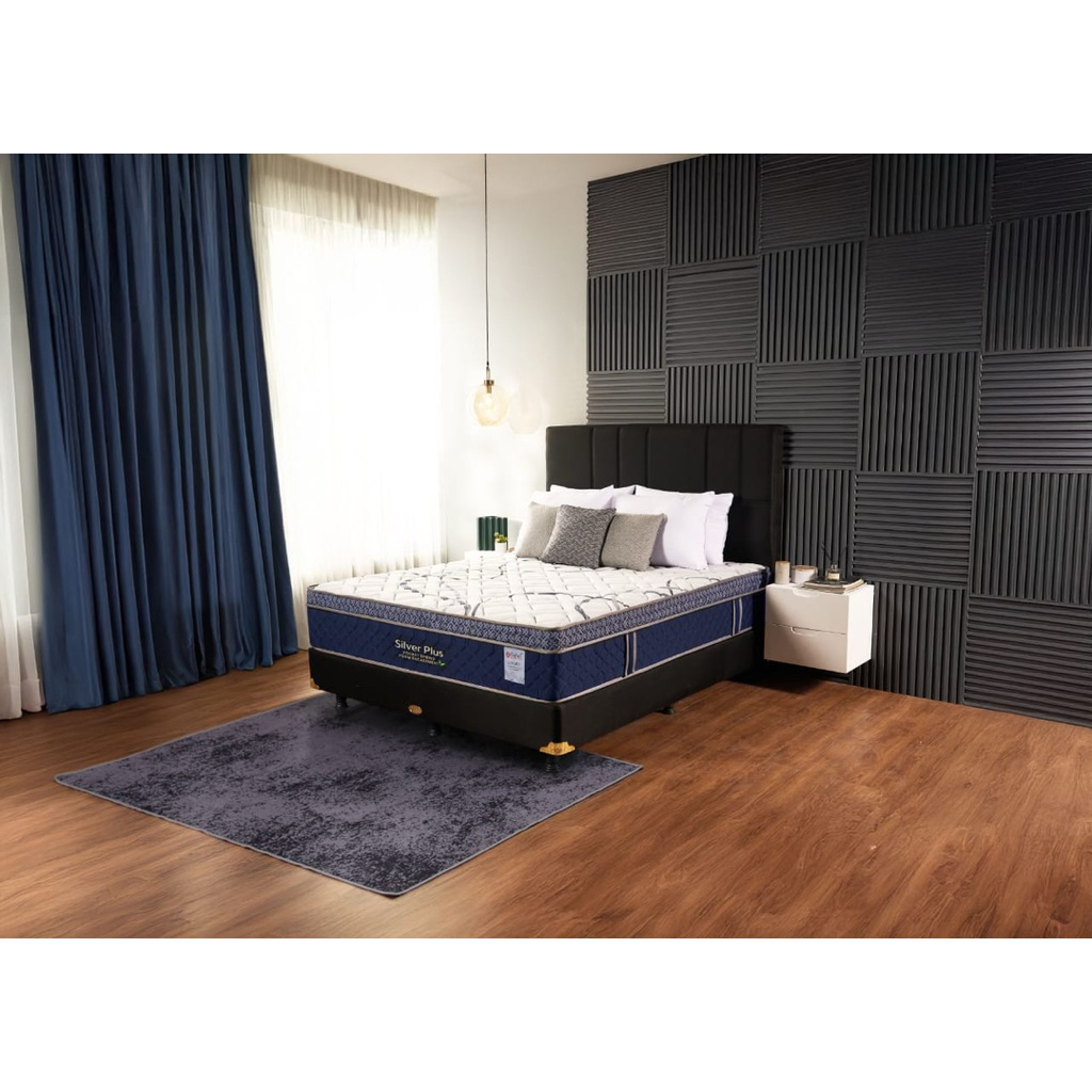 Spring Bed Central Deluxe Plus pocket spring silver plus matras kasur mattrass Promo Murah Ready Mak