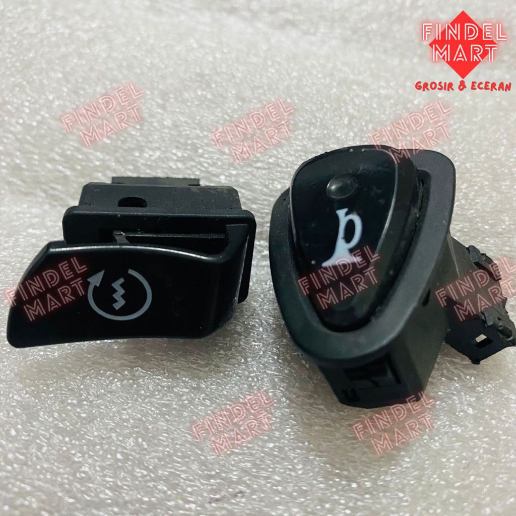 TKD TOMBOL SAKLAR KLAKSON 2 TITIK PIN BEAT BLADE REVO SCOOPY SPACY STYLO SUPRA GTR X 125 HELM IN VAR