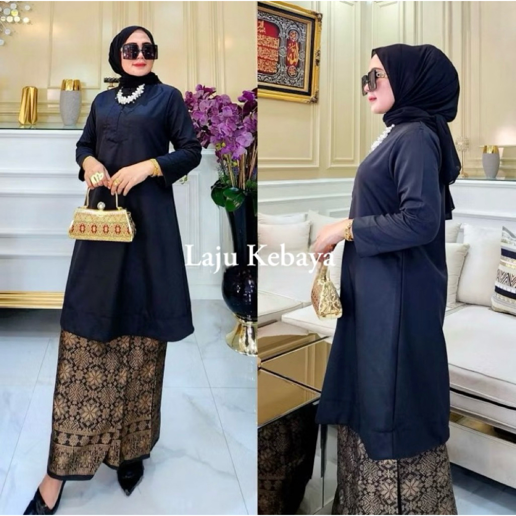 LAJU KEBAYA - Tunik Toyobo Polos // Satu Set Tunik Melayu // Baju Kurung Polos // Tunik Modern // Tu