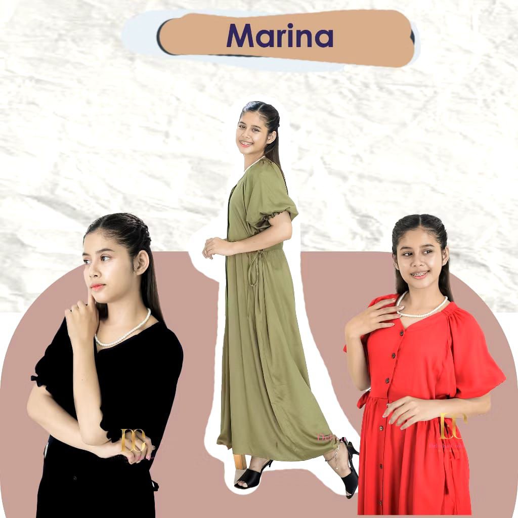 Daster busui home Dress lengan pendek tali rayon twill lembut MARINA series by delishaa