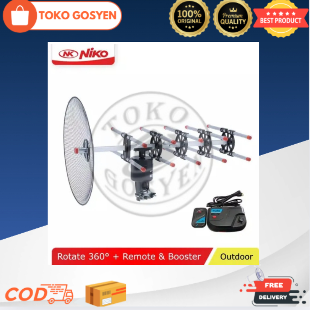 NIKO Antenna TV Remote NK-880 TV Booster Tabung/Digital Remote Indoor Outdoor Super Jernih