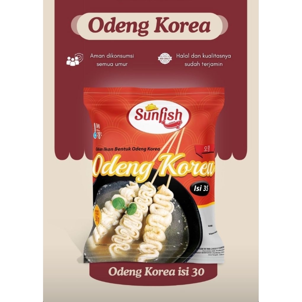 Sunfish Odeng Korea 500gr | Odeng | MQ frozen food
