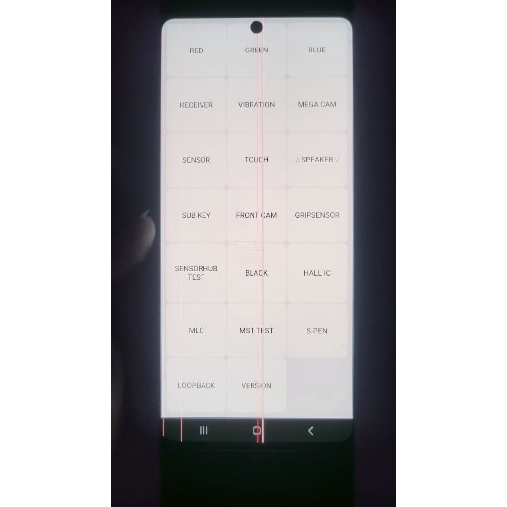 LCD samsung note 20 biasa bukan note 20 ultra minus garis 4 kaya di gambar tombol vol kendor