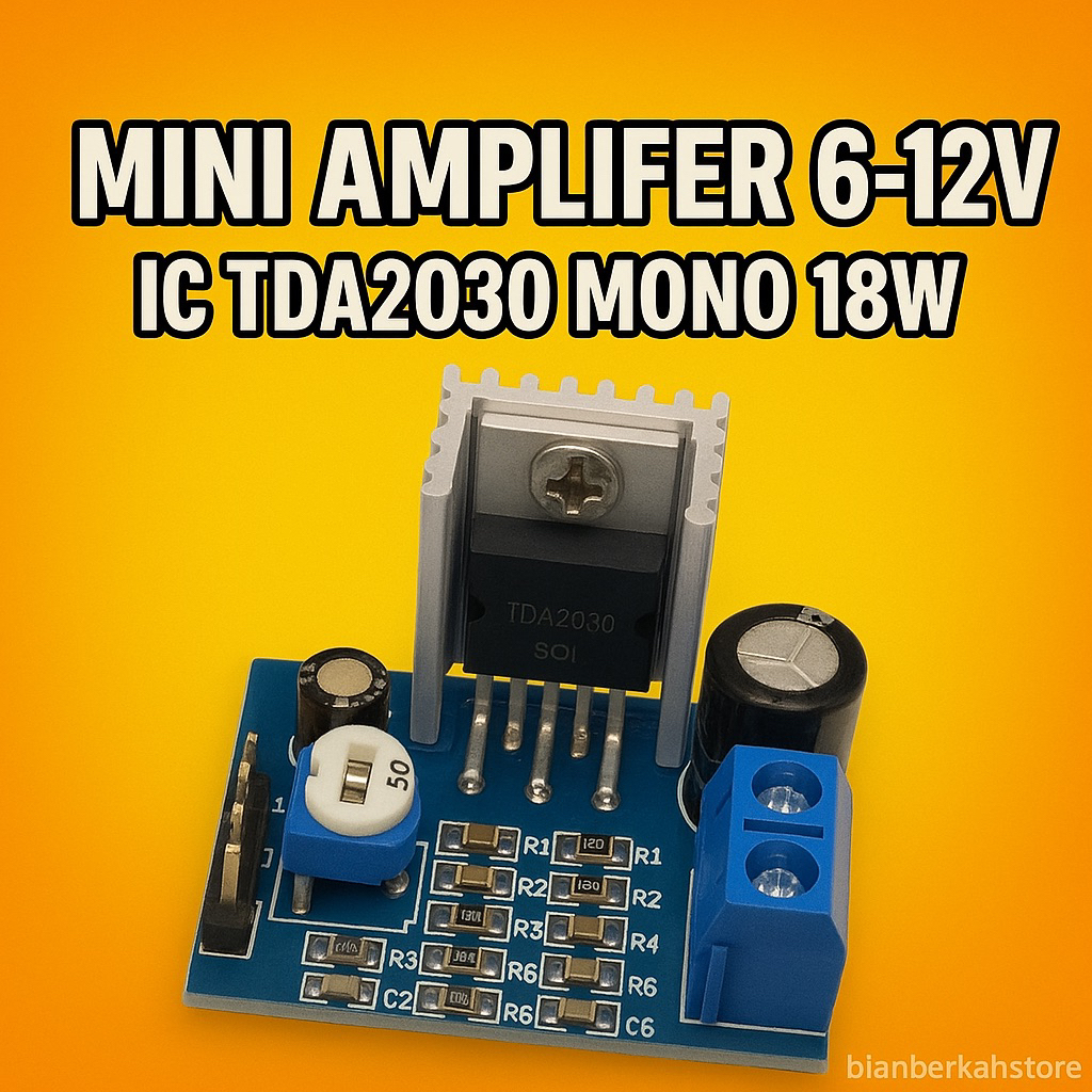 MINI AMPLIFIER DC 6-12V IC TDA2030 MONO 18W
