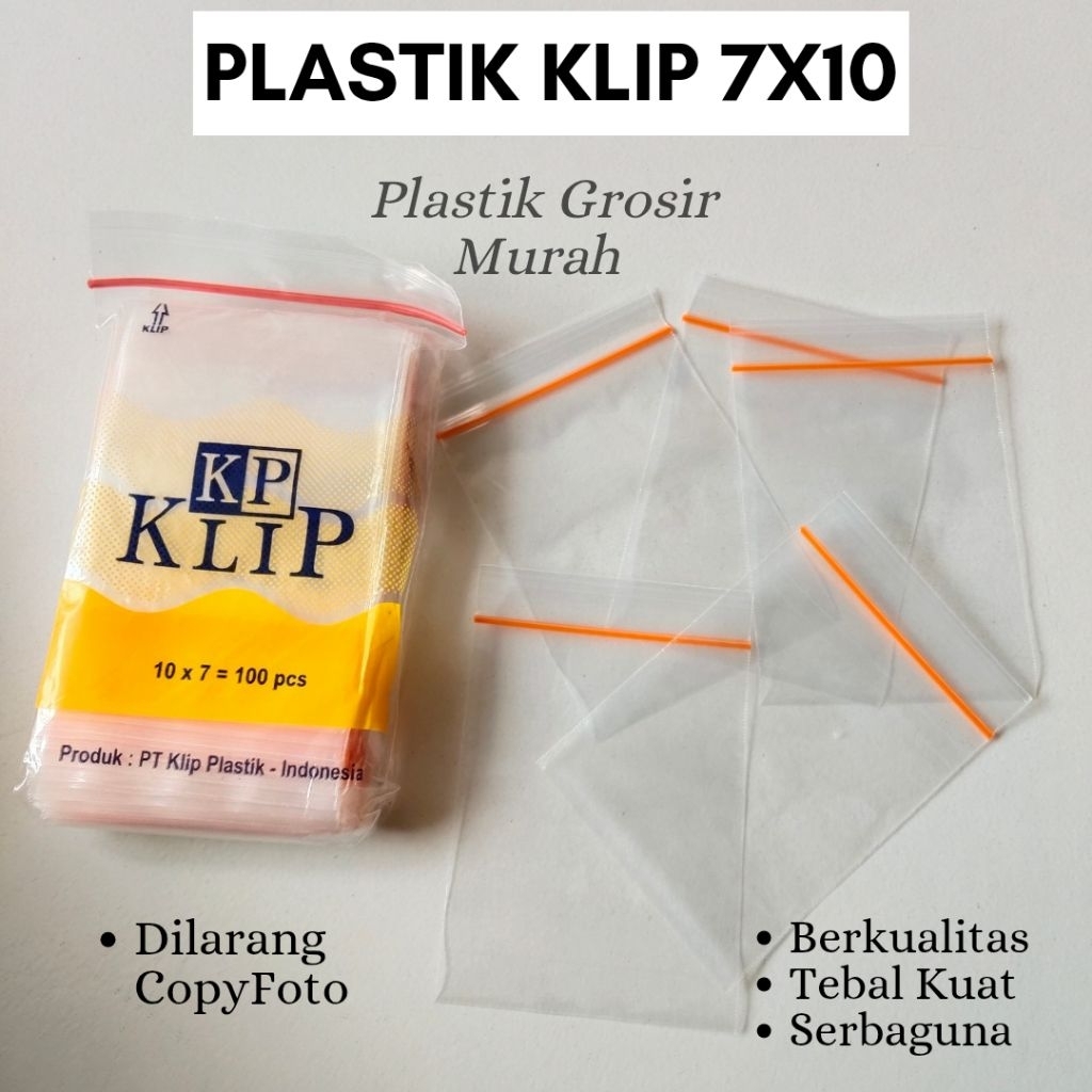 Plastik Klip 7x10 isi 100 Lembar Klip Ziplock