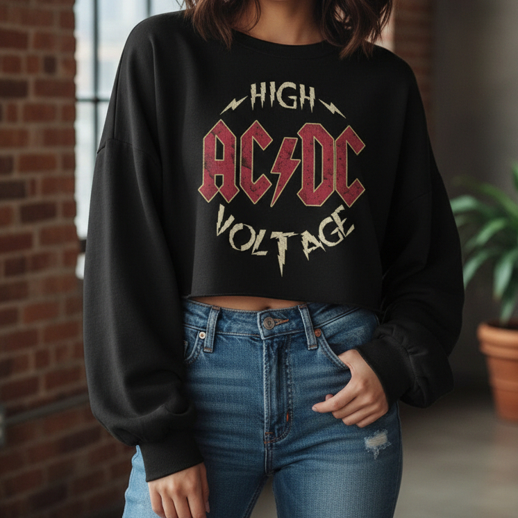 Sweater Crop Oversize HIGH ACDC (LD 110, P 43)