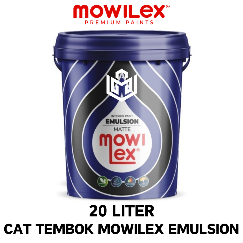Cat Tembok Interior / Acrylic Emulsion Mowilex / Kemasan PaiL 20 Liter / Mowilex