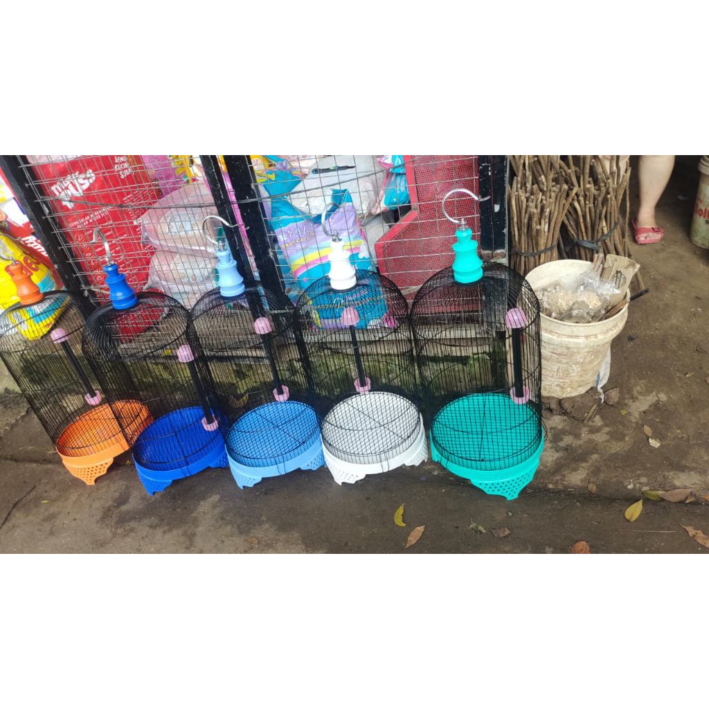 sangkar bulat besi warna