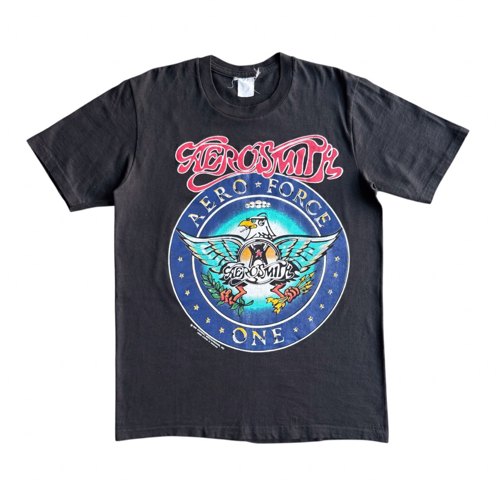 Kaos Band Vintage 80s Aerosmith Aero Force One Pump Tour