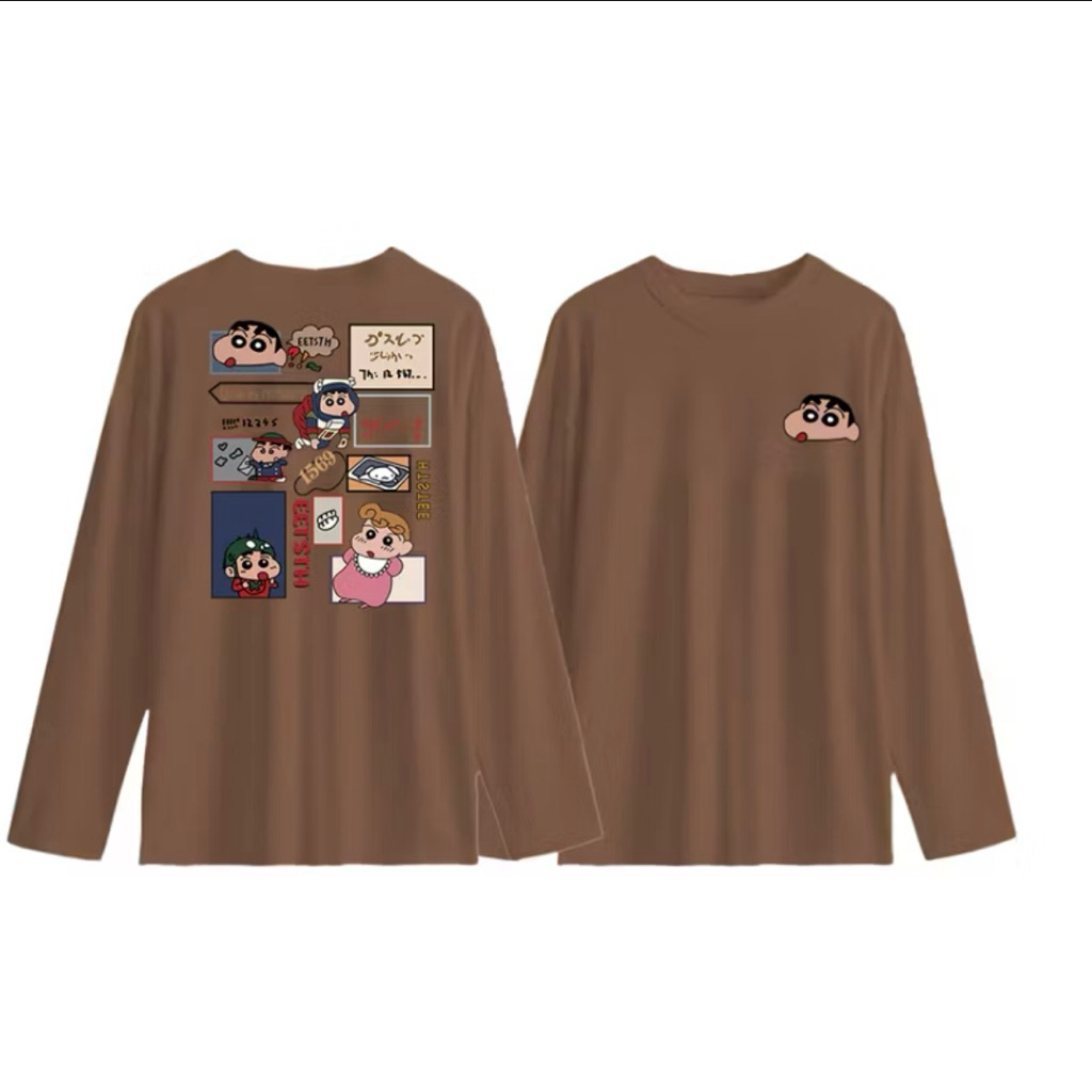 Tshirt Kaos Lengan Panjang Gambar Sinchan