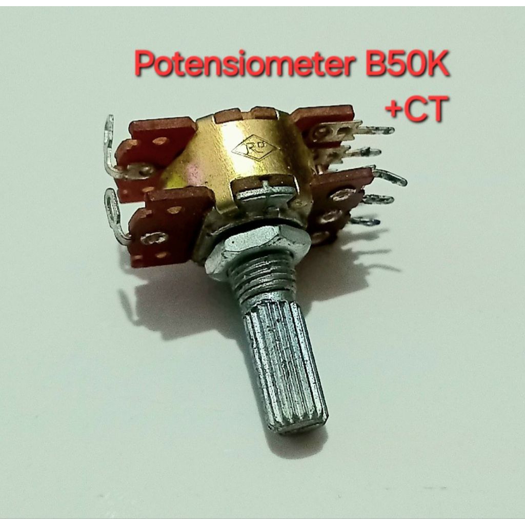 Potensiometer stereo B50K +CT