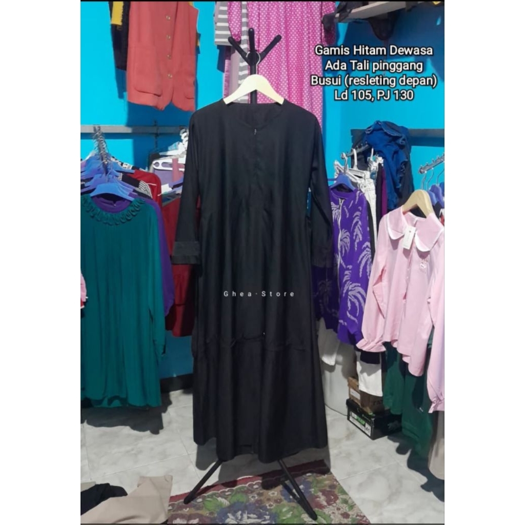 Gamis Hitam & Pink