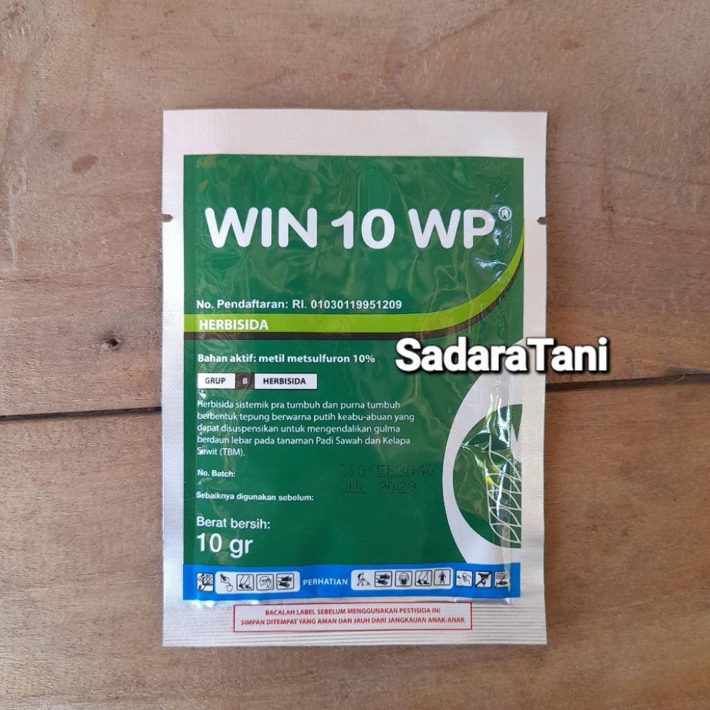 Herbisida WIN 10WP 10Gr Bahan aktif : metil metsulfuron 10%