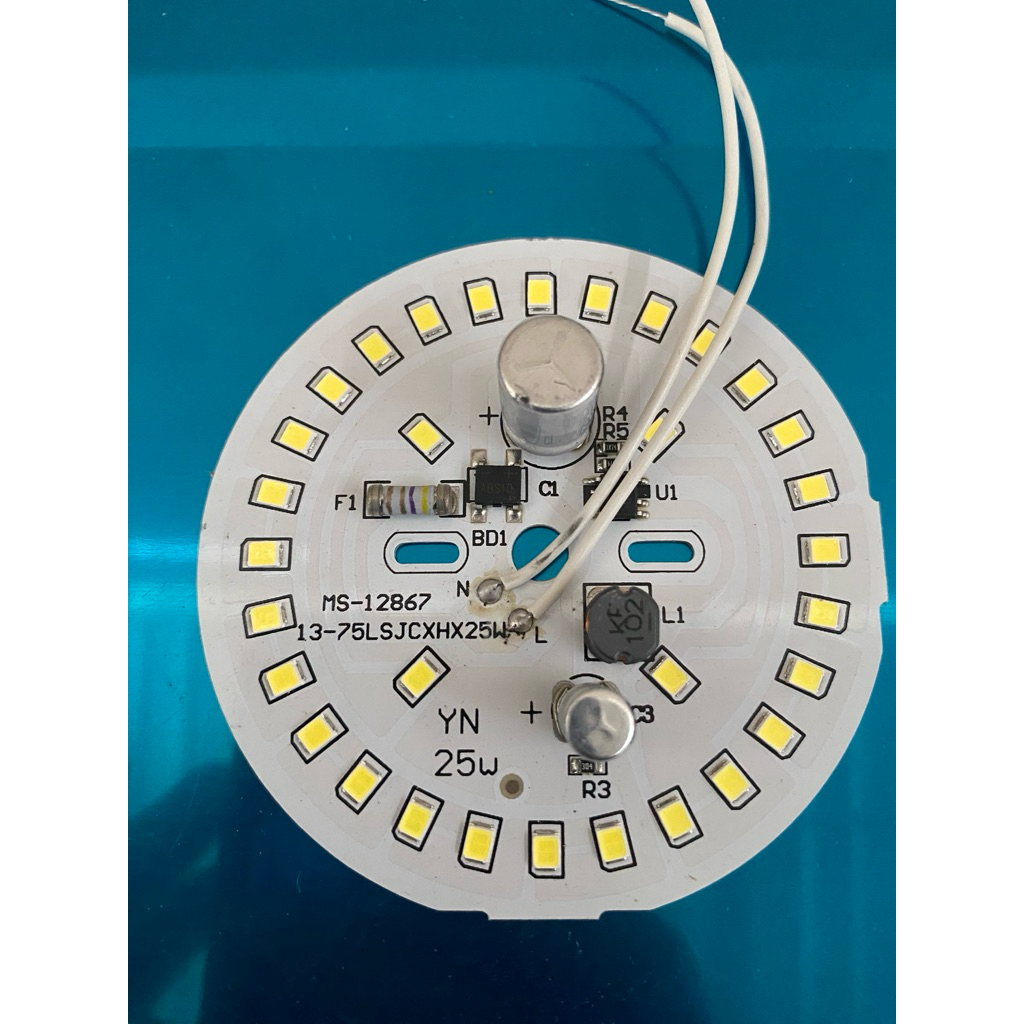 MESIN LAMPU/LED AC BM 25WATT PUTIH DIAMETER 7,9 CM