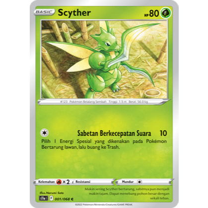 Scyther C s11a 001/068 - Arkana Memuncak - POKEMON TCG INDONESIA