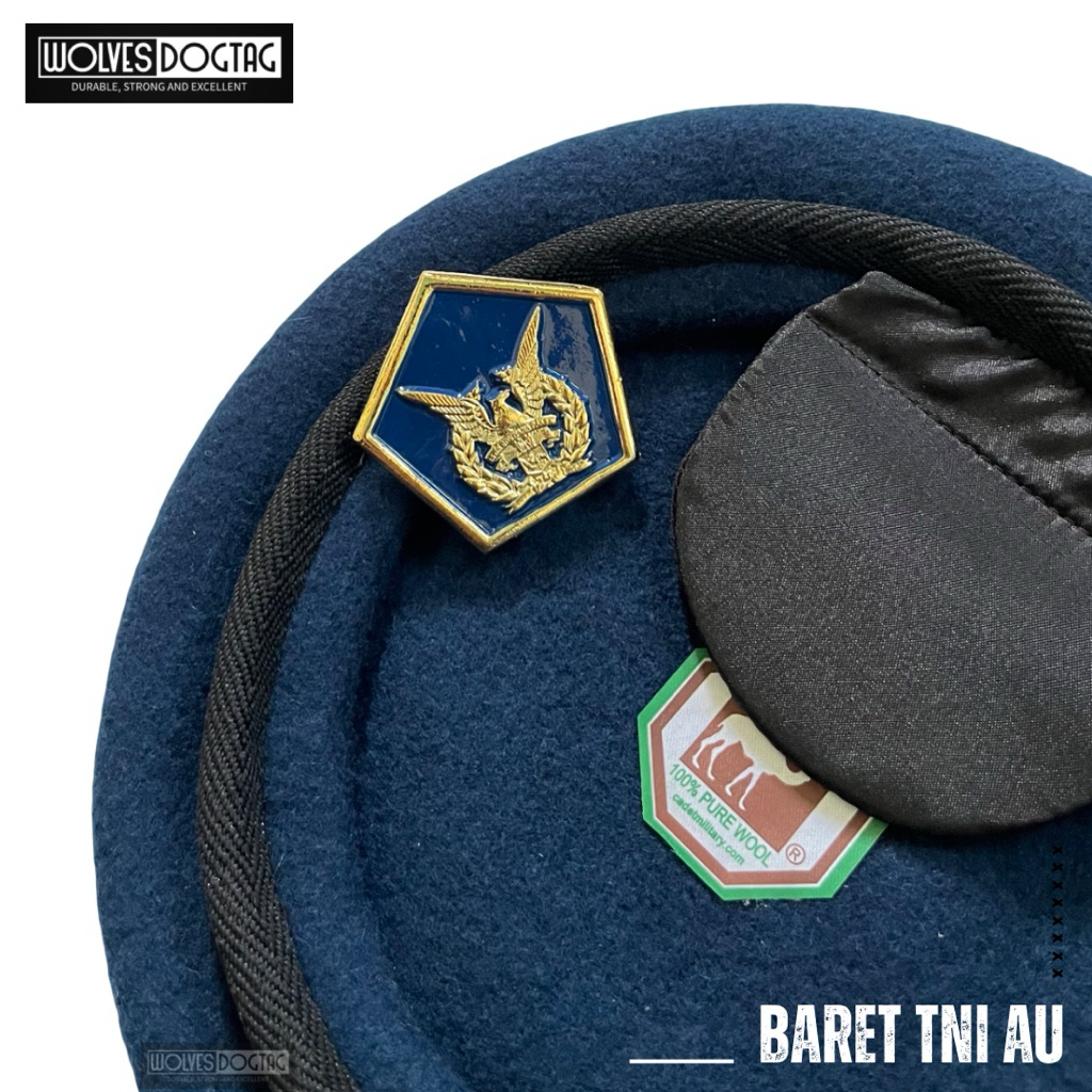 Baret TNI AU / baret angkatan udara / baret camel / baret auri / topi tni au / baret biru navy / bar