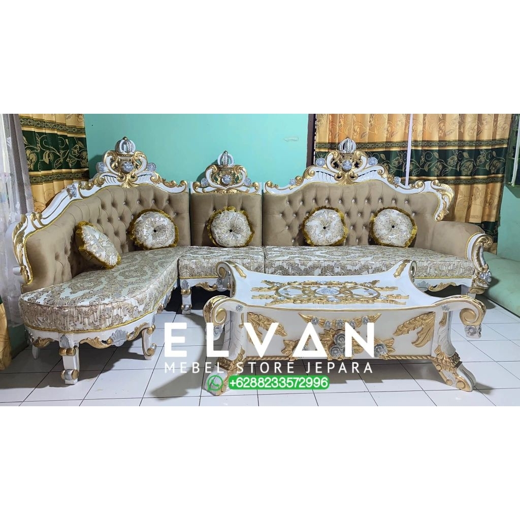 SOFA SUDUT MAHKOTA/SOFA L MAHKOTA JATI