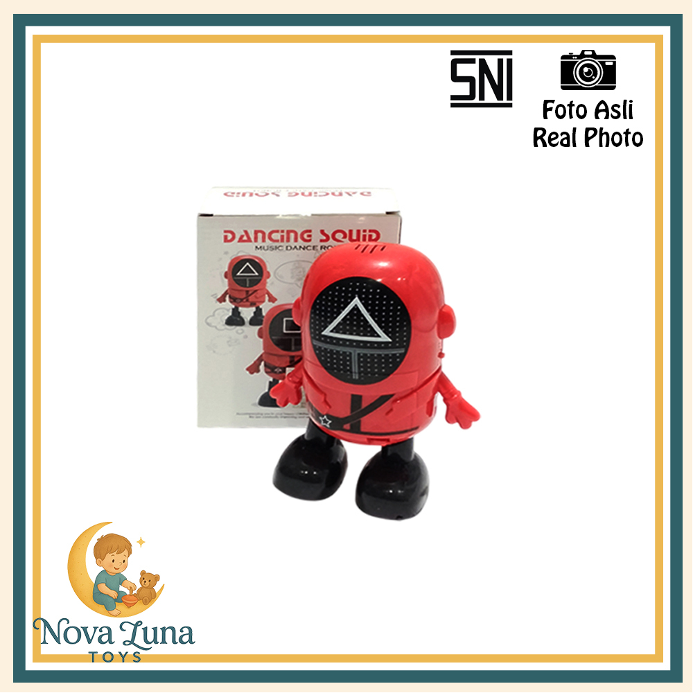 NovaLuna Mainan Anak Robot Baterai Dancing Squid Game Dance Robot CY6047B